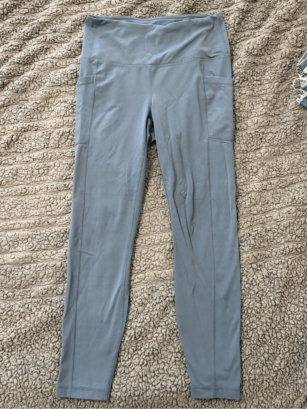Yogalicious | Blue High-Waist Leggings with Side Pockets
